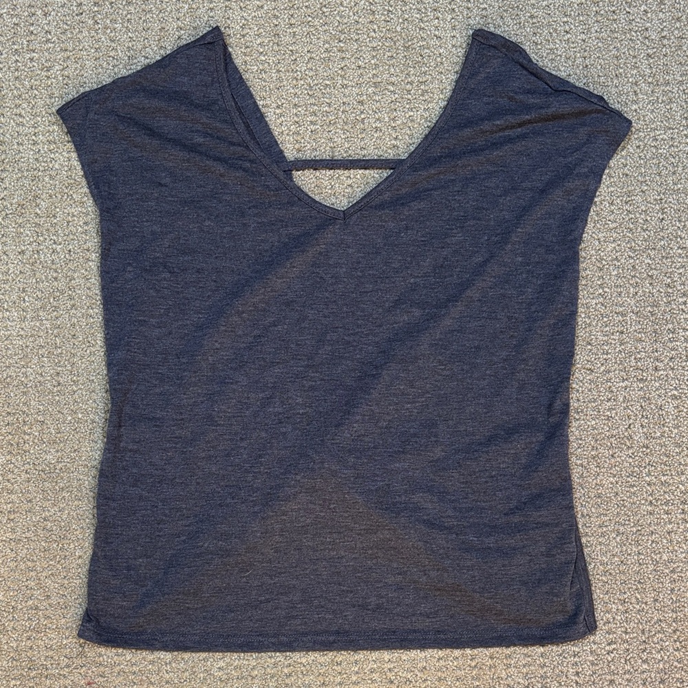 SHEIN Dark Blue Short Sleeve Top